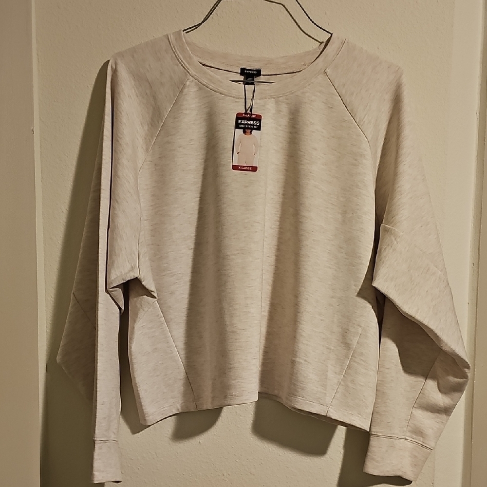 Express Tan Crop Boxy‎ Hoodie
